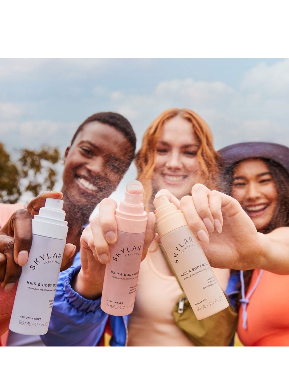 Skylar Coconut Cove Hair & Body Mist Light Blue bottle vegan clean travel beach - Picture 6 of 6